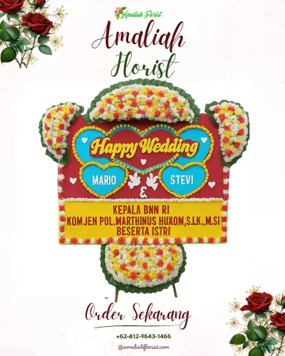 Karangan Papan Bunga Pernikahan di Malalayang Satu Barat